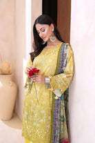 3PC Embroidered Unstitched Lawn Suit KC-3323 Embroidered KHAS STORES 