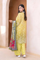 3PC Embroidered Unstitched Lawn Suit KC-3323 Embroidered KHAS STORES 