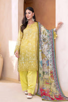 3PC Embroidered Unstitched Lawn Suit KC-3323 Embroidered KHAS STORES 