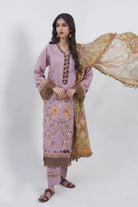 3PC Embroidered Unstitched Lawn Suit KCE-3167 Embroidered KHAS STORES 