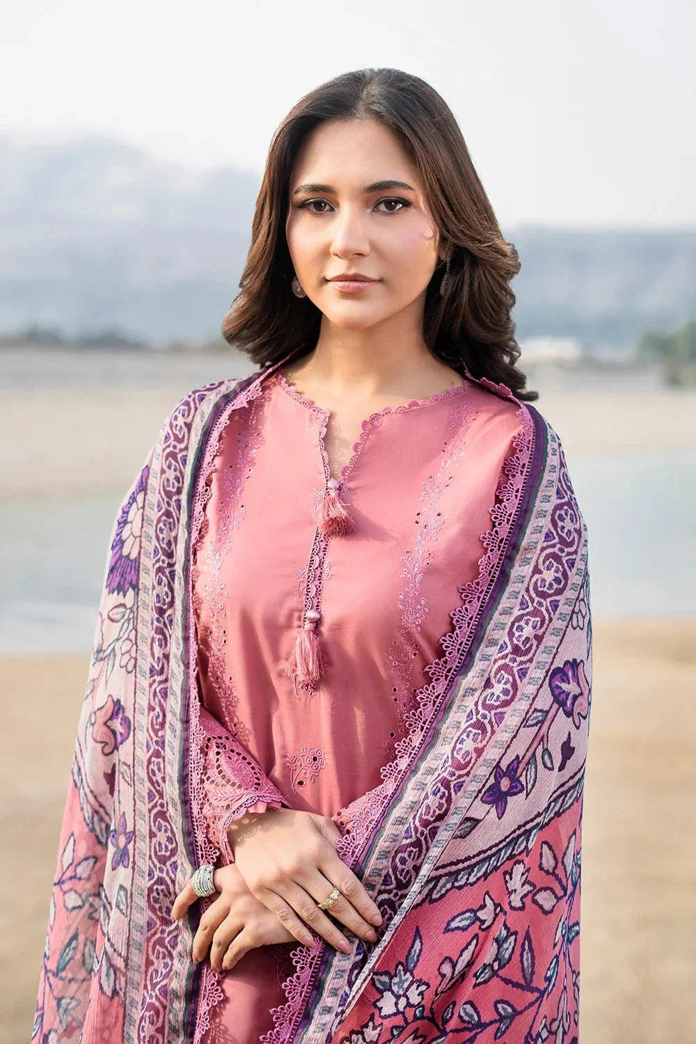 3PC Embroidered Unstitched Lawn Suit | KCE-3792 Embroidered KHAS STORES 