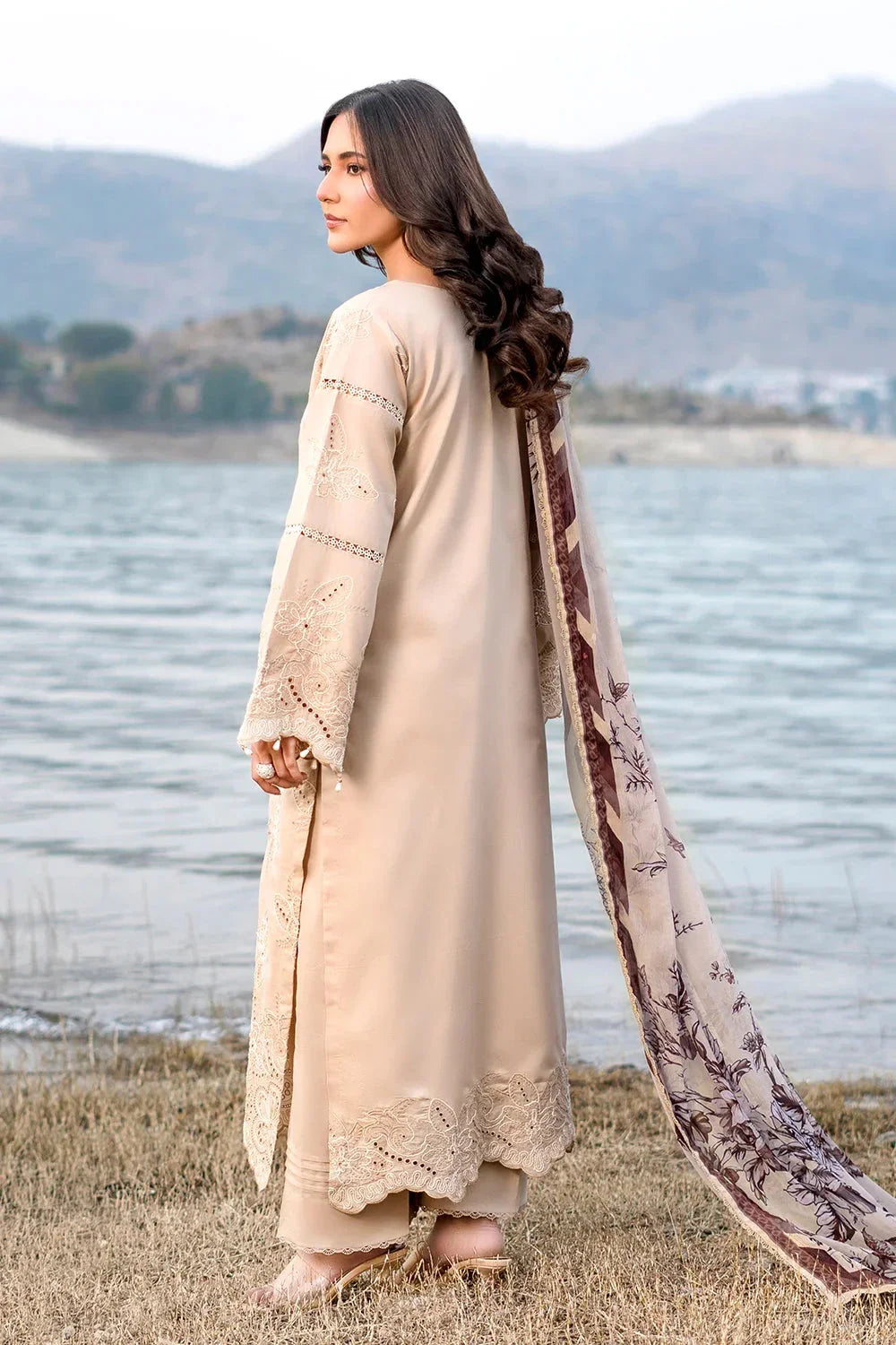 3PC Embroidered Unstitched Lawn Suit | KCE-3794 Embroidered KHAS STORES 