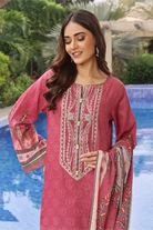 3PC Embroidered Unstitched Lawn Suit KL-2555 Embroidered KHAS STORES 