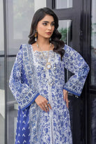 3PC Embroidered Unstitched Lawn Suit KL-2814 Embroidered KHAS STORES 