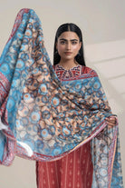 3PC Embroidered Unstitched Lawn Suit KL-3308 Embroidered KHAS STORES 