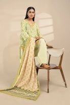 3PC Embroidered Unstitched Lawn Suit KL-3329 Embroidered KHAS STORES 