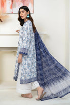3PC Embroidered Unstitched Lawn Suit KL-3427 Embroidered KHAS STORES 