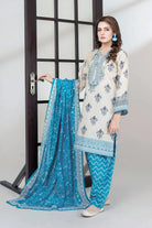 3PC Embroidered Unstitched Lawn Suit KL-3431 Embroidered KHAS STORES 