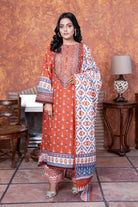 3PC Embroidered Unstitched Lawn Suit KL-3432 Embroidered KHAS STORES 
