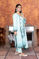 3PC Embroidered Unstitched Lawn Suit KL-3496 Embroidered KHAS STORES 