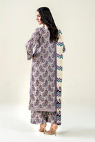 3PC Embroidered Unstitched Lawn Suit | KL-3764 Embroidered KHAS STORES 