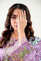 3PC Embroidered Unstitched Lawn Suit | KL-3766 Embroidered KHAS STORES 