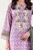 3PC Embroidered Unstitched Lawn Suit | KL-3766 Embroidered KHAS STORES 