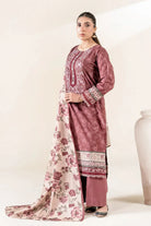 3PC Embroidered Unstitched Lawn Suit | KL-3779 Embroidered KHAS STORES 