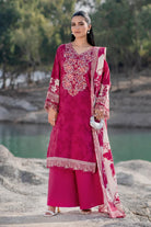 3PC Embroidered Unstitched Lawn Suit | KL-3784 Embroidered KHAS STORES 