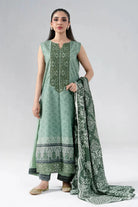 3PC Embroidered Unstitched Lawn Suit | KL-3944 Embroidered KHAS STORES 