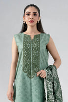 3PC Embroidered Unstitched Lawn Suit | KL-3944 Embroidered KHAS STORES 