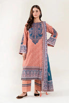 3PC Embroidered Unstitched Lawn Suit | KL-3945 Embroidered KHAS STORES 