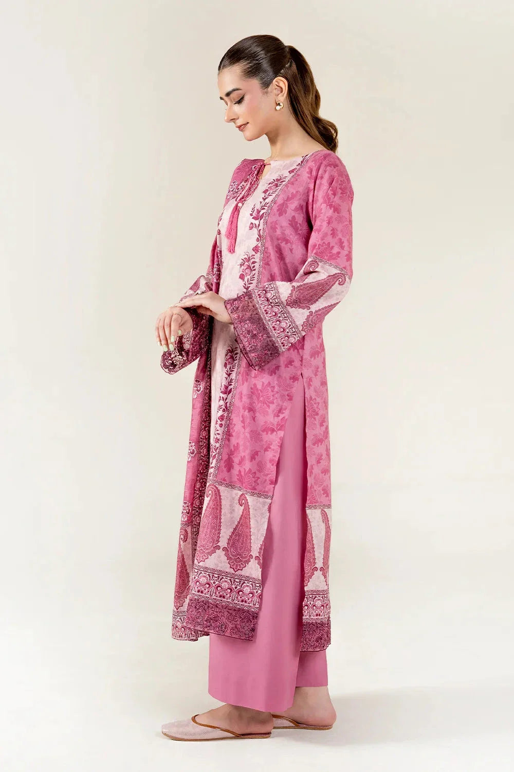 3PC Embroidered Unstitched Lawn Suit | KL-3946 Embroidered KHAS STORES 