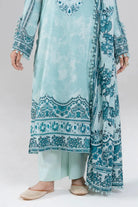 3PC Embroidered Unstitched Lawn Suit | KL-3947 Embroidered KHAS STORES 