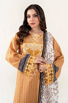 3PC Embroidered Unstitched Lawn Suit | KL-3972 Embroidered KHAS STORES 