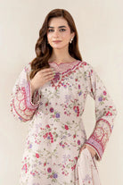 3PC Embroidered Unstitched Lawn Suit | KL-3973 Embroidered KHAS STORES 