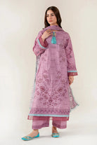 3PC Embroidered Unstitched Lawn Suit | KL-4075 Embroidered KHAS STORES 
