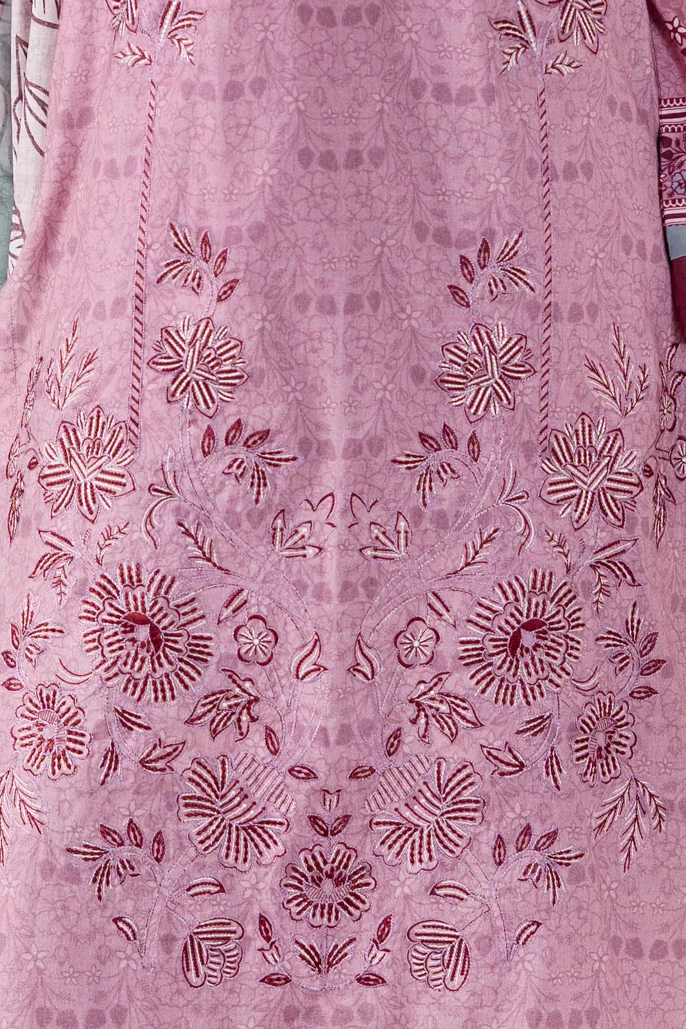 3PC Embroidered Unstitched Lawn Suit | KL-4075 Embroidered KHAS STORES 