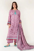 3PC Embroidered Unstitched Lawn Suit | KL-4075 Embroidered KHAS STORES 