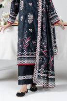 3PC Embroidered Unstitched Lawn Suit | KL-4077 Embroidered KHAS STORES 