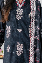 3PC Embroidered Unstitched Lawn Suit | KL-4077 Embroidered KHAS STORES 