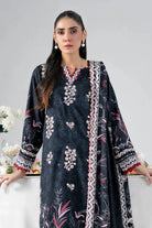 3PC Embroidered Unstitched Lawn Suit | KL-4077 Embroidered KHAS STORES 