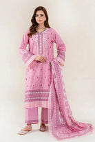 3PC Embroidered Unstitched Lawn Suit | KL-4078 Embroidered KHAS STORES 