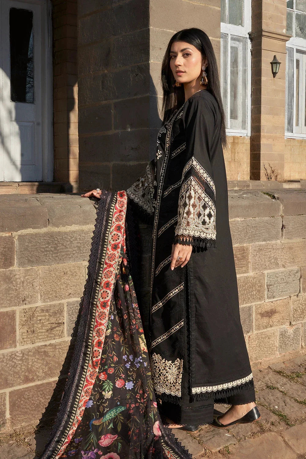 3PC Embroidered Unstitched Lawn Suit KSC-3144 Embroidered KHAS STORES 