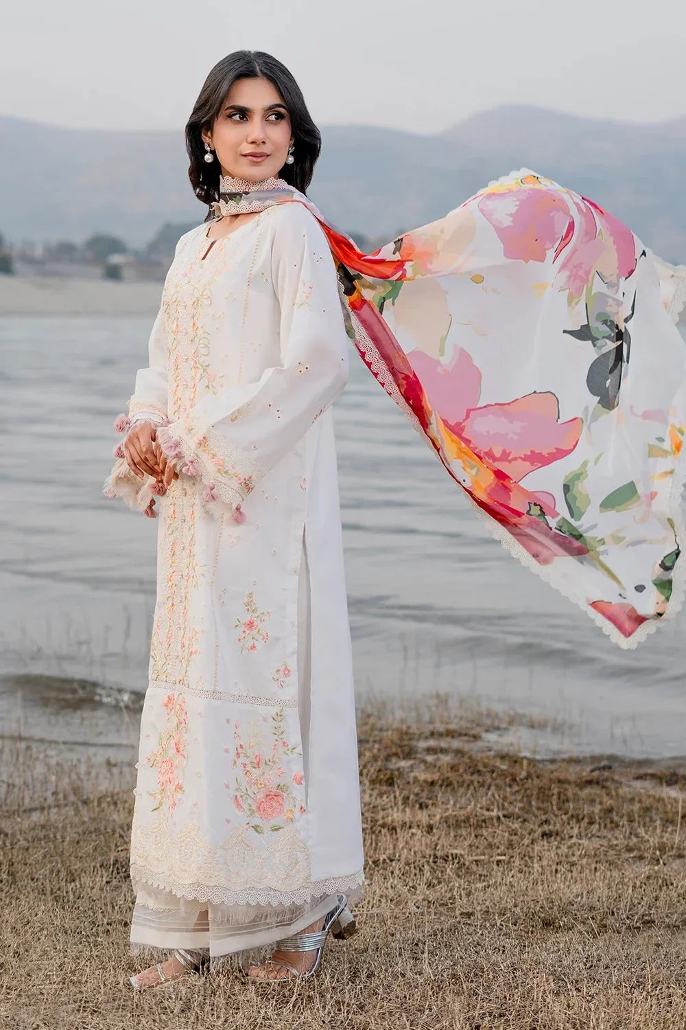 3PC Embroidered Unstitched Lawn Suit | KSC-3364 Embroidered KHAS STORES 