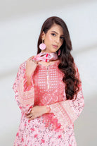 3PC Embroidered Unstitched Lawn Suit KSC-3434 Embroidered KHAS STORES 