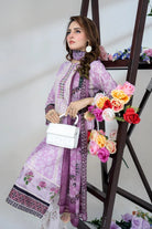 3PC Embroidered Unstitched Lawn Suit KSC-3435 Embroidered KHAS STORES 