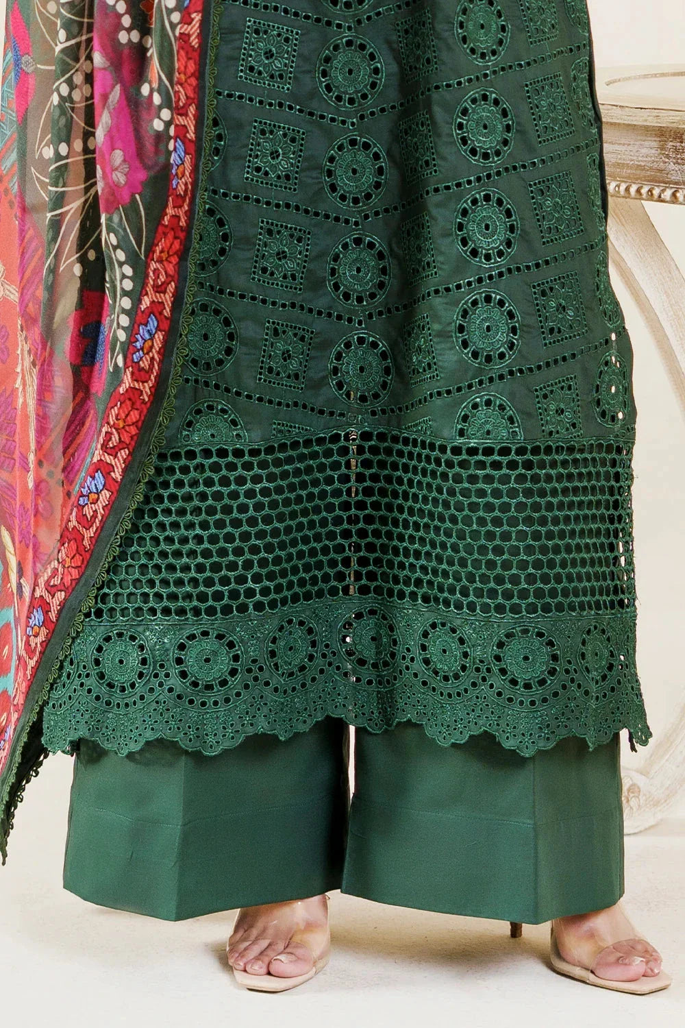 3PC Embroidered Unstitched Lawn Suit | KSE-3799 Embroidered KHAS STORES 