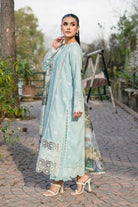 3PC Embroidered Unstitched Lawn Suit | KSE-3801 Embroidered KHAS STORES 