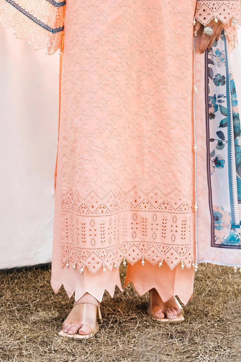 3PC Embroidered Unstitched Lawn Suit | KSE-3809 Embroidered KHAS STORES 