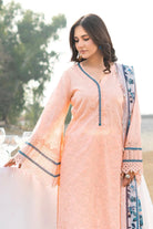 3PC Embroidered Unstitched Lawn Suit | KSE-3809 Embroidered KHAS STORES 