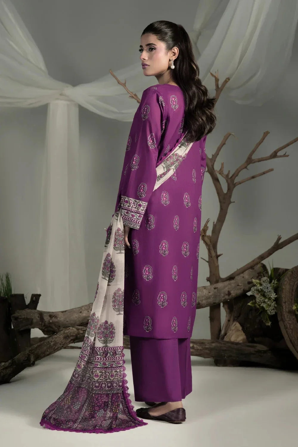 3PC Printed Cambric Suit | KCC-4232 Printed KHAS STORES 