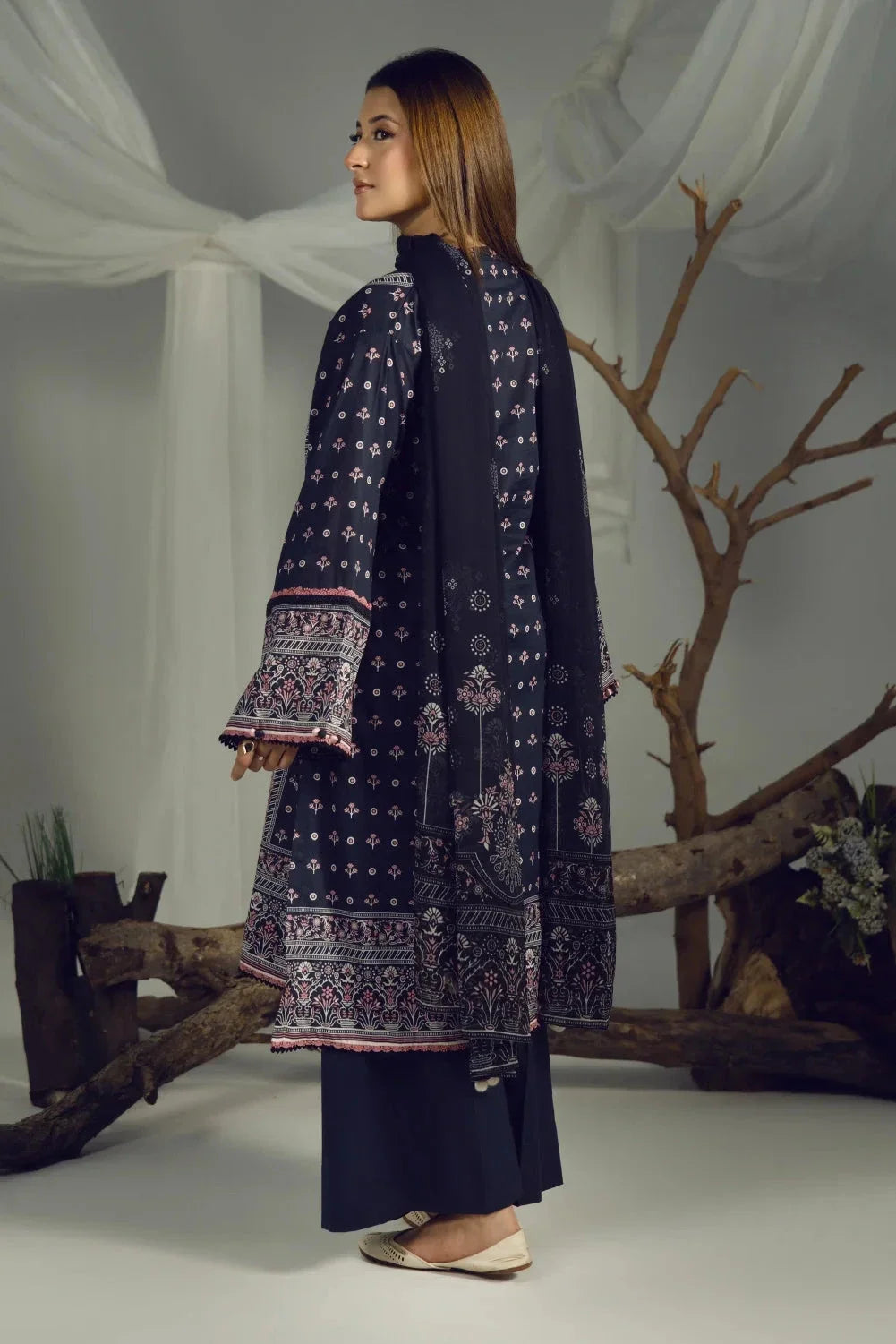 3PC Printed Cambric Suit | KCC-4233 Printed KHAS STORES 