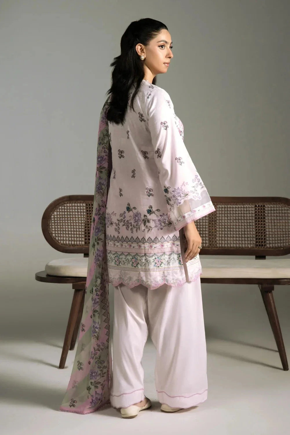 3PC Printed Cambric Suit | KCC-4236 Printed KHAS STORES 