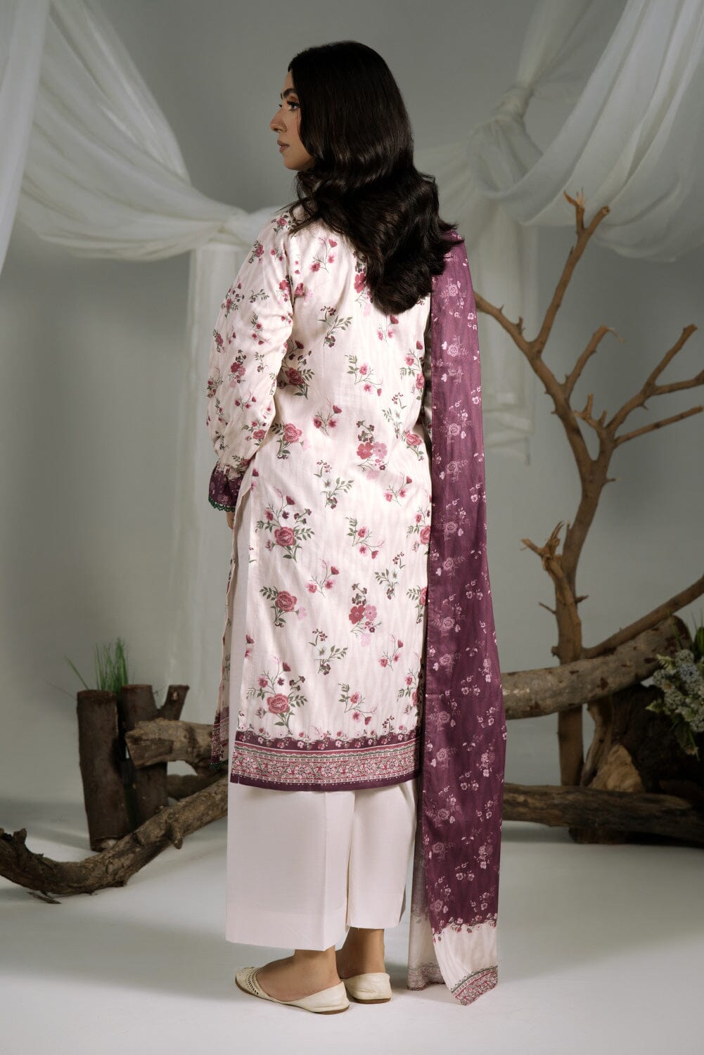 3PC Printed Cambric Suit | KCC-4238 Printed KHAS STORES 