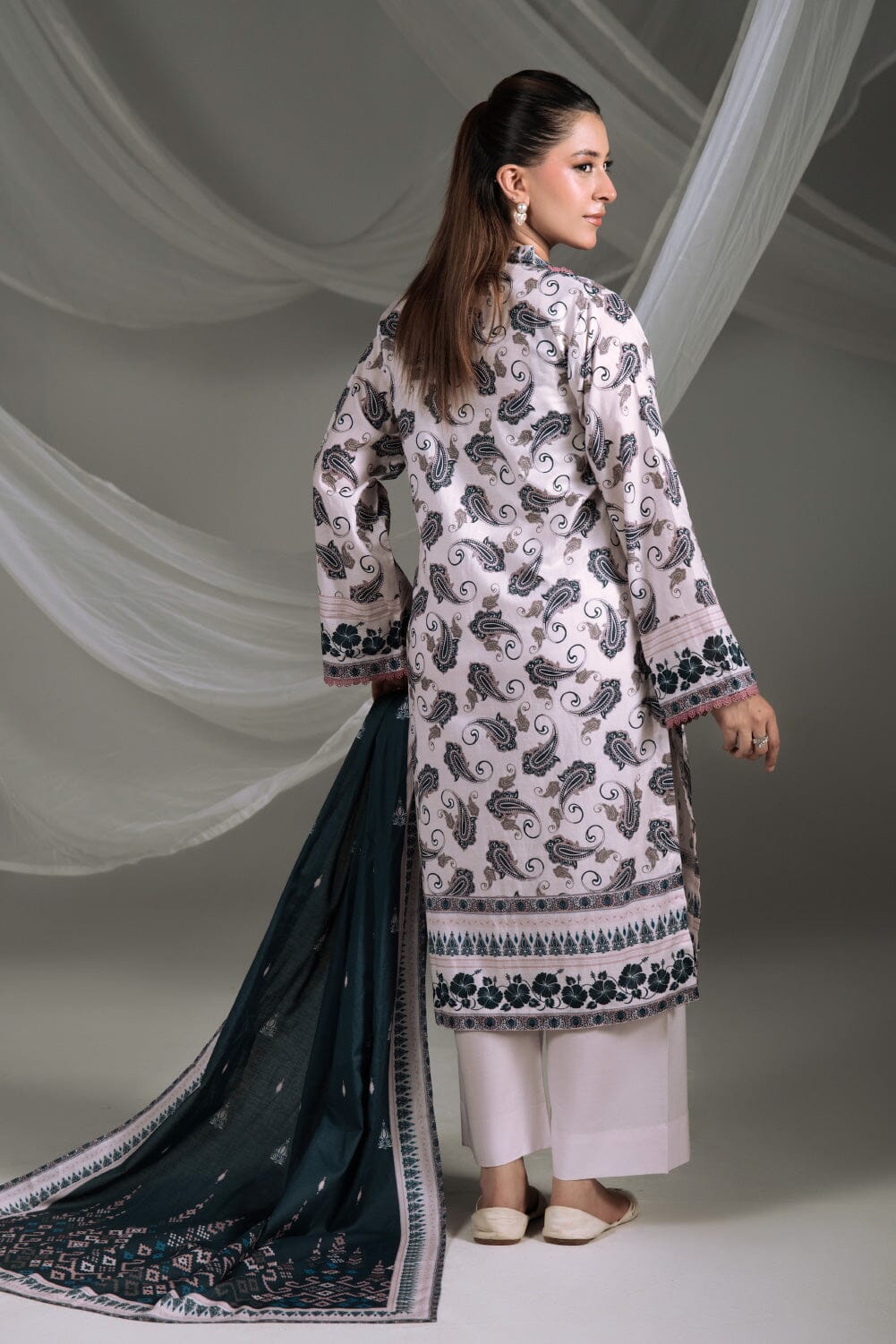 3PC Printed Cambric Suit | KCC-4240 Printed KHAS STORES 