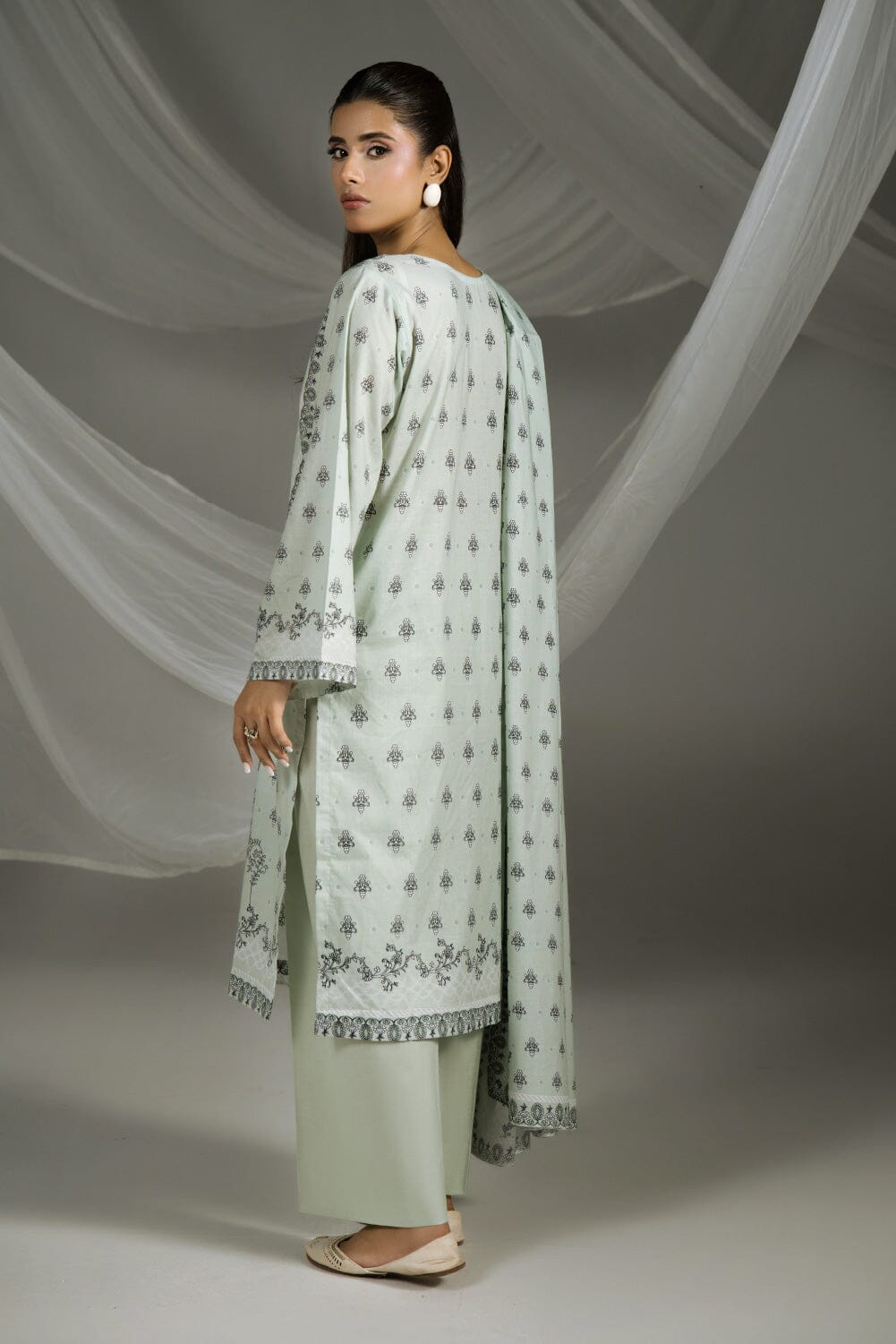 3PC Printed Cambric Suit | KCC-4241 Printed KHAS STORES 