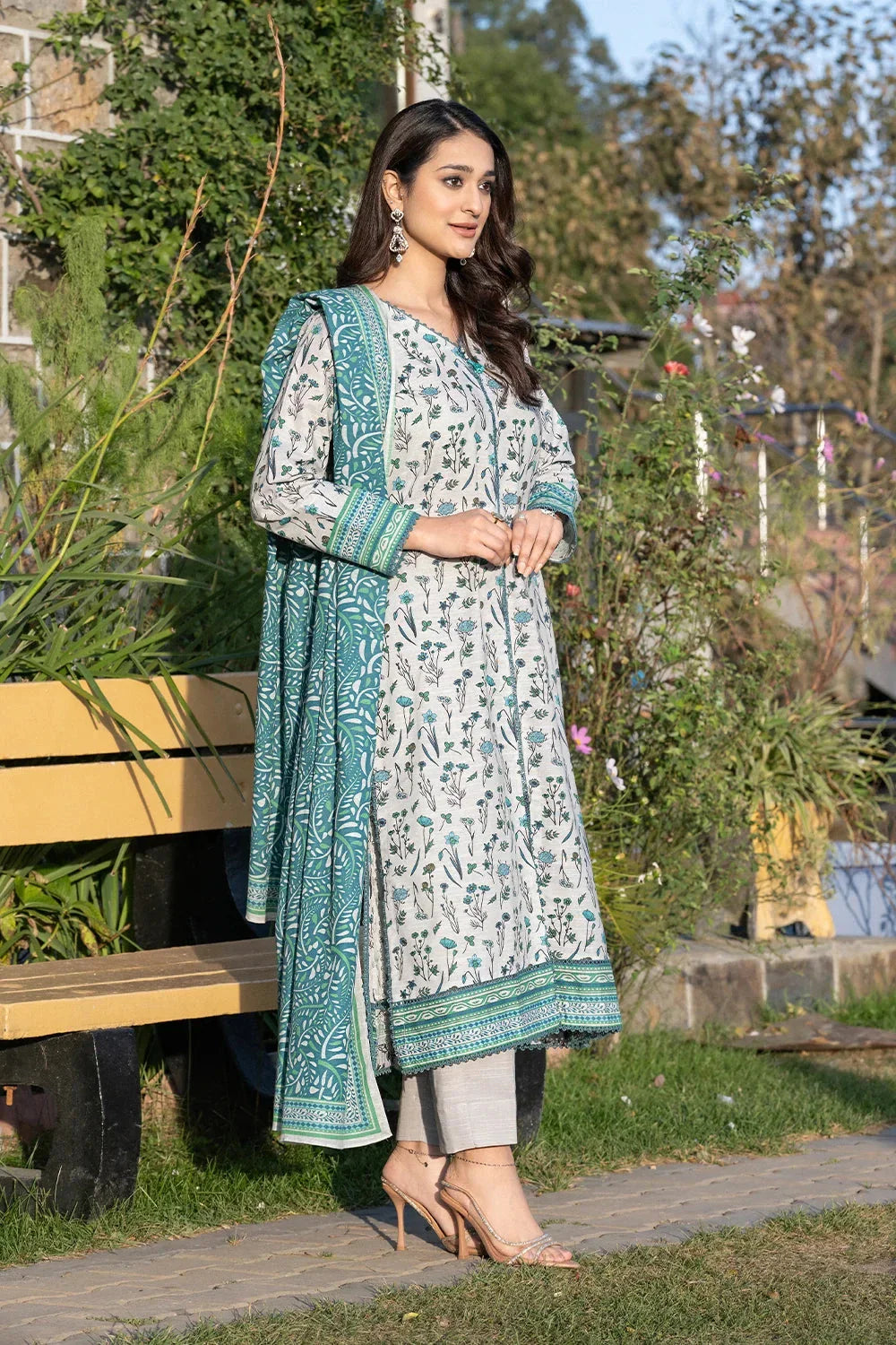 3PC Printed Unstitched Khaddar Suit KKH-3564 Printed KHAS STORES 