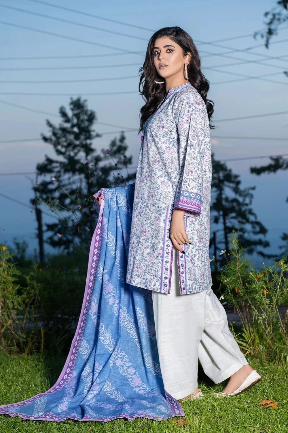 3PC Printed Unstitched Khaddar Suit KKH-3568 Printed KHAS STORES 