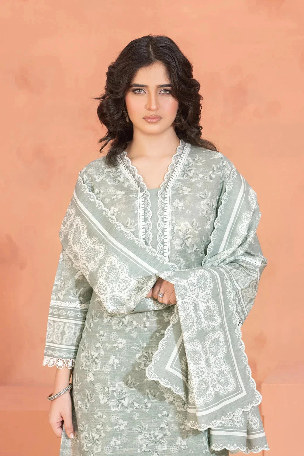 3PC Printed Unstitched Khaddar Suit KKH-3671 Printed KHAS STORES 